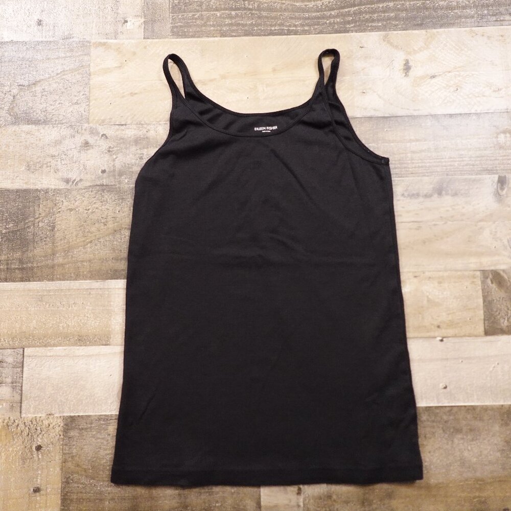 Eileen Fisher Organic Cotton Black Tank Top – Women's Large